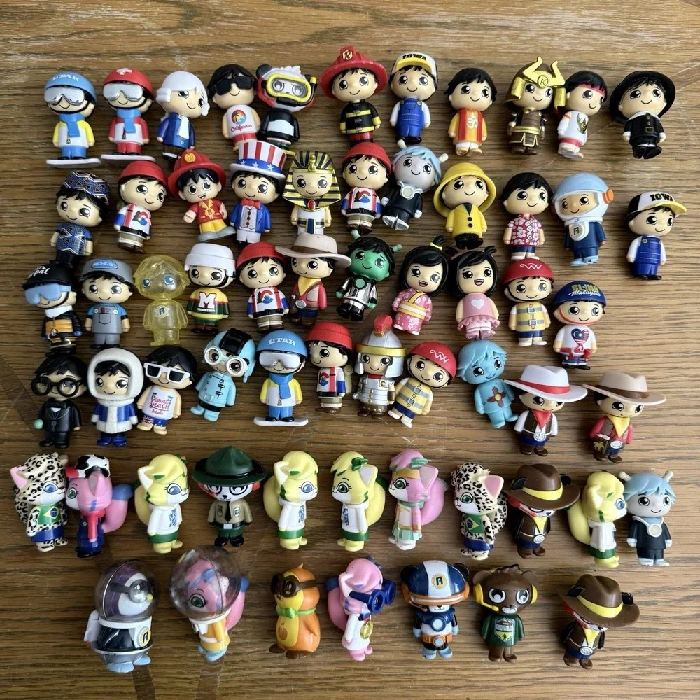 Ryan's‎ World 63 Figure Lot Combo Panda Gus Alpha Lexa Mini Figures Toys
